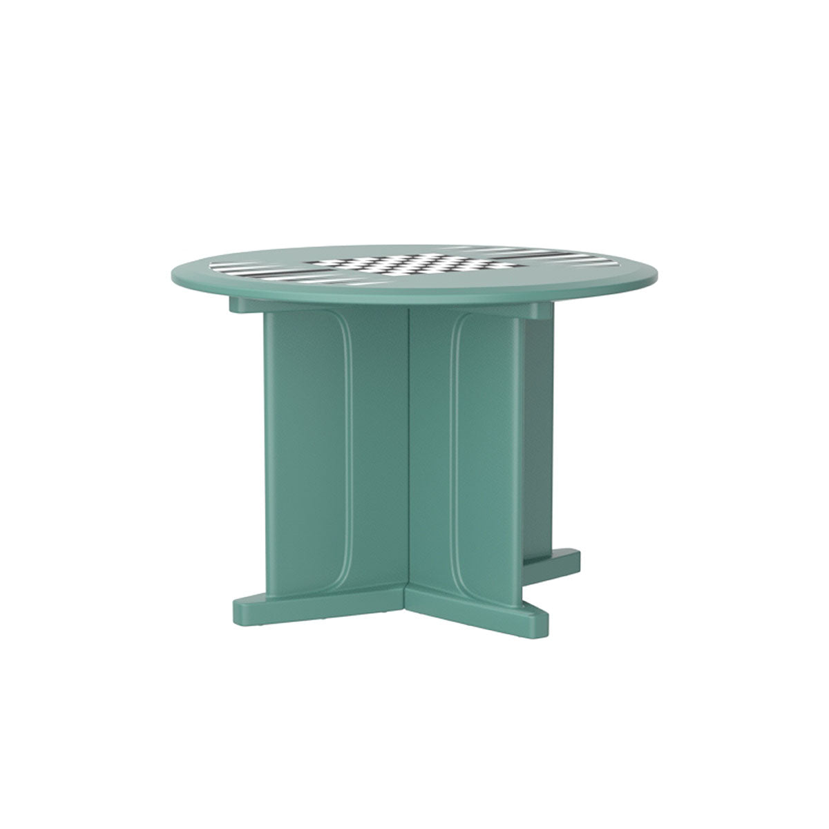 Endurance Table 42" Round X-Base Flame Retardant Game Top, Aqua