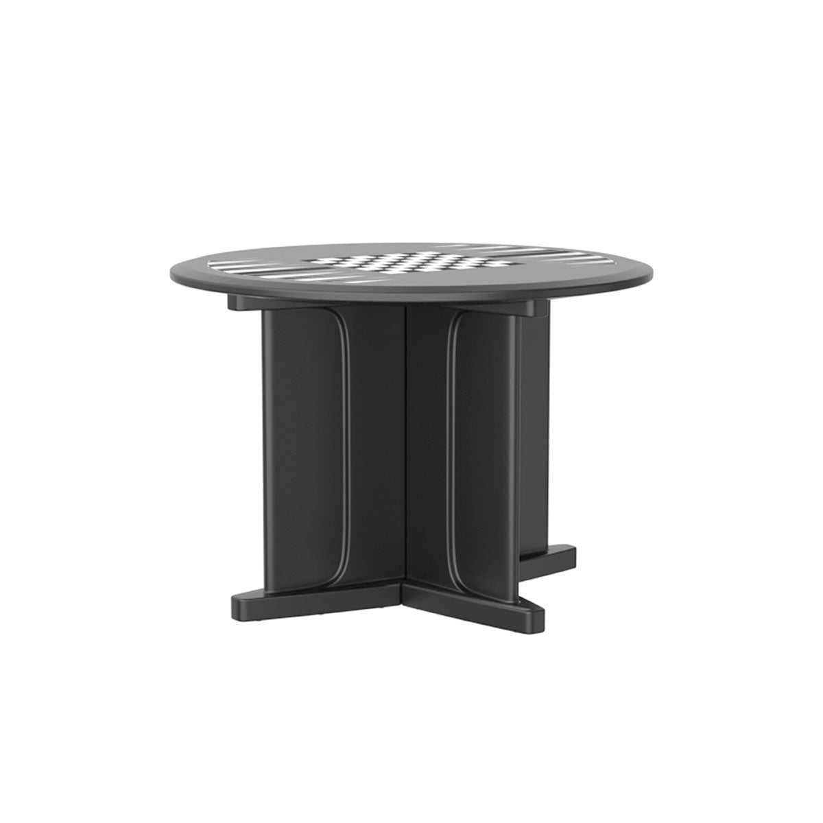 Endurance Table 42" Round X-Base Flame Retardant Game Top, Black