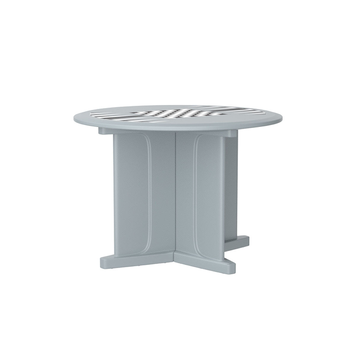 Endurance Table 42" Round X-Base Flame Retardant Game Top, Gray