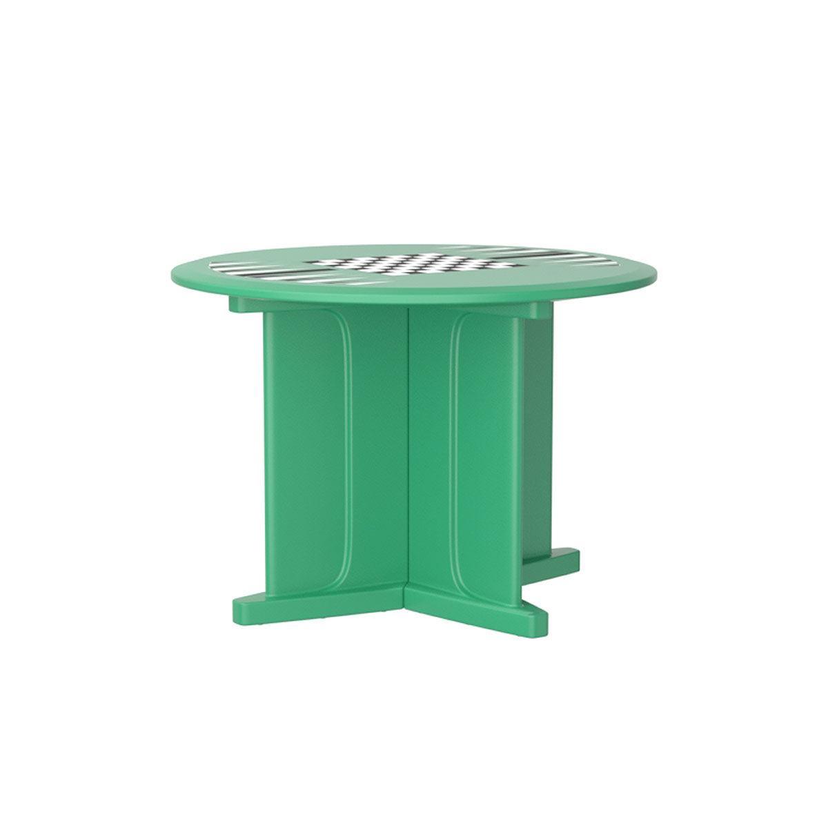 Endurance Table 42" Round X-Base Flame Retardant Game Top, Green