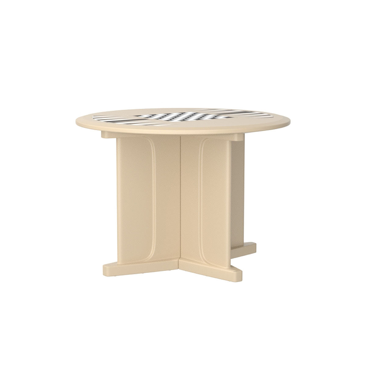 Endurance Table 42" Round X-Base Flame Retardant Game Top, Sand