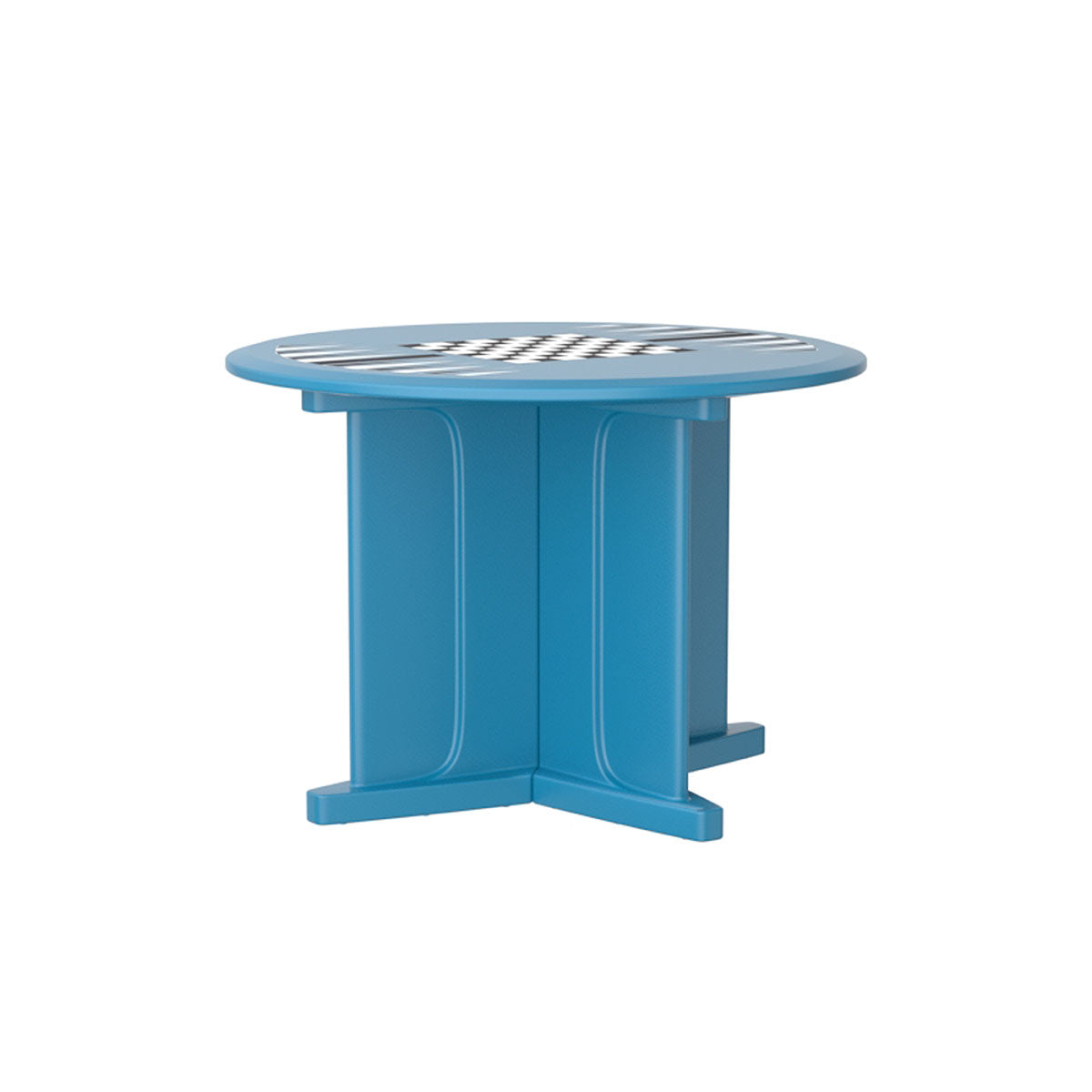 Endurance Table 42" Round X-Base Flame Retardant Game Top, Slate Blue