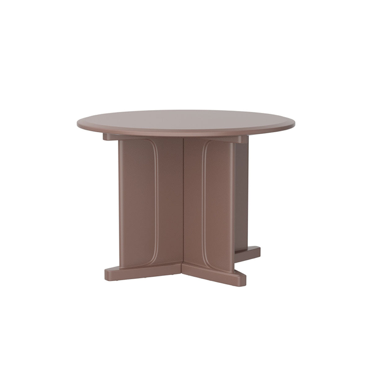 Endurance Table 42" Round X-Base Flame Retardant, Brown