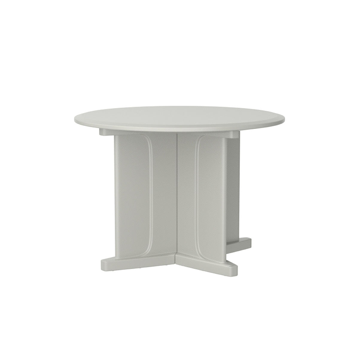 Endurance Table 42" Round X-Base Flame Retardant, Stone Gray