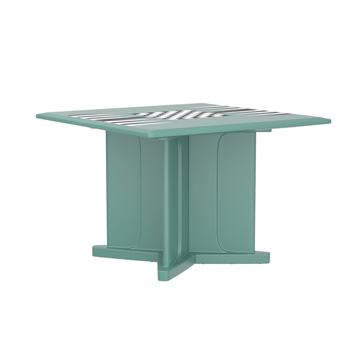 Endurance Table 42" Square X-Base Flame Retardant Game Top, Aqua