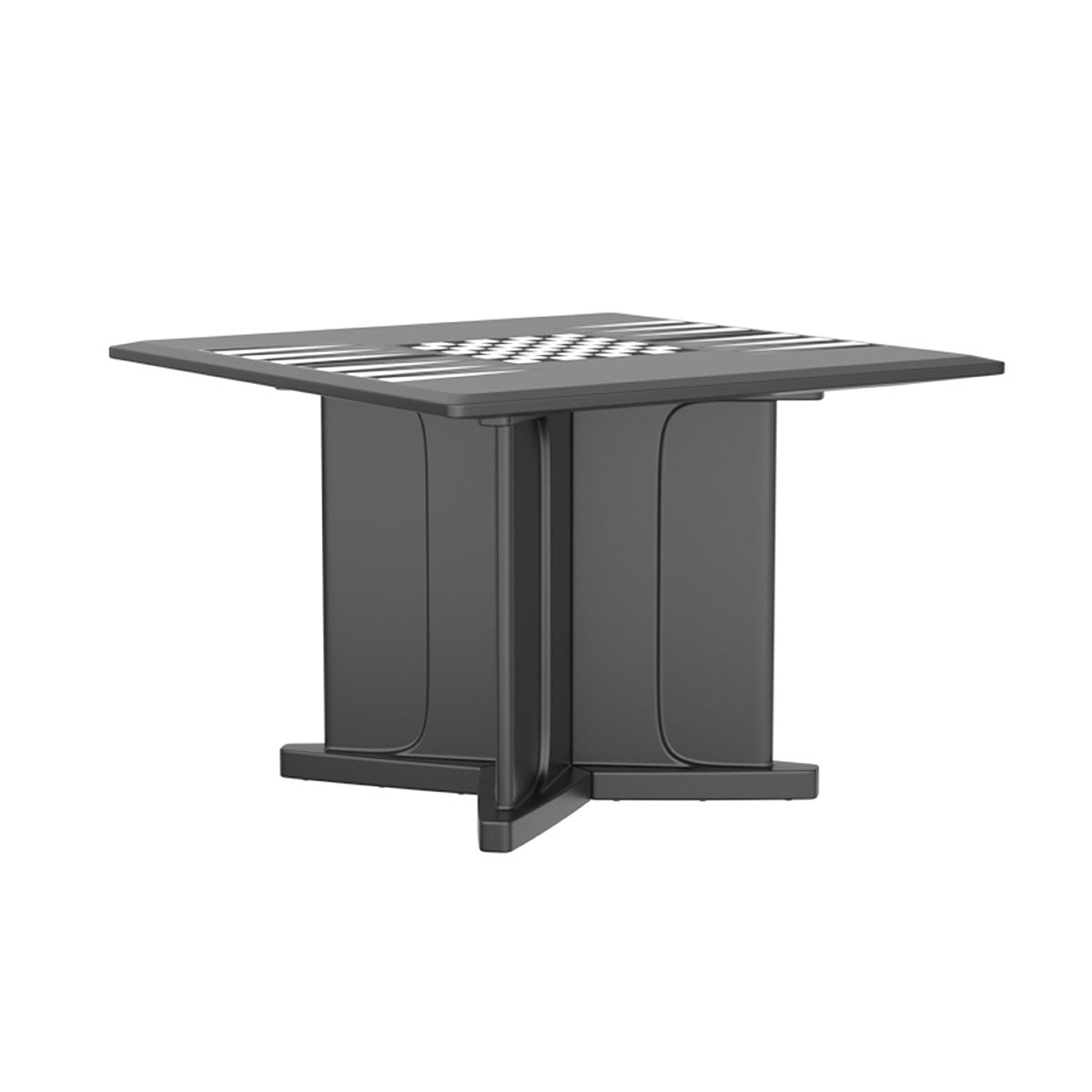 Endurance Table 42" Square X-Base Flame Retardant Game Top, Black