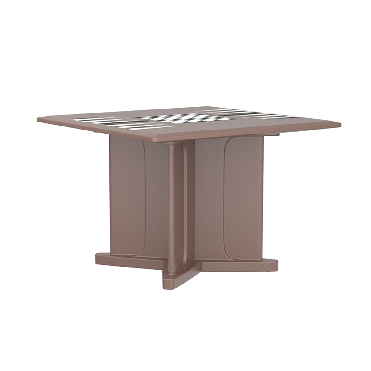 Endurance Table 42" Square X-Base Flame Retardant Game Top, Brown