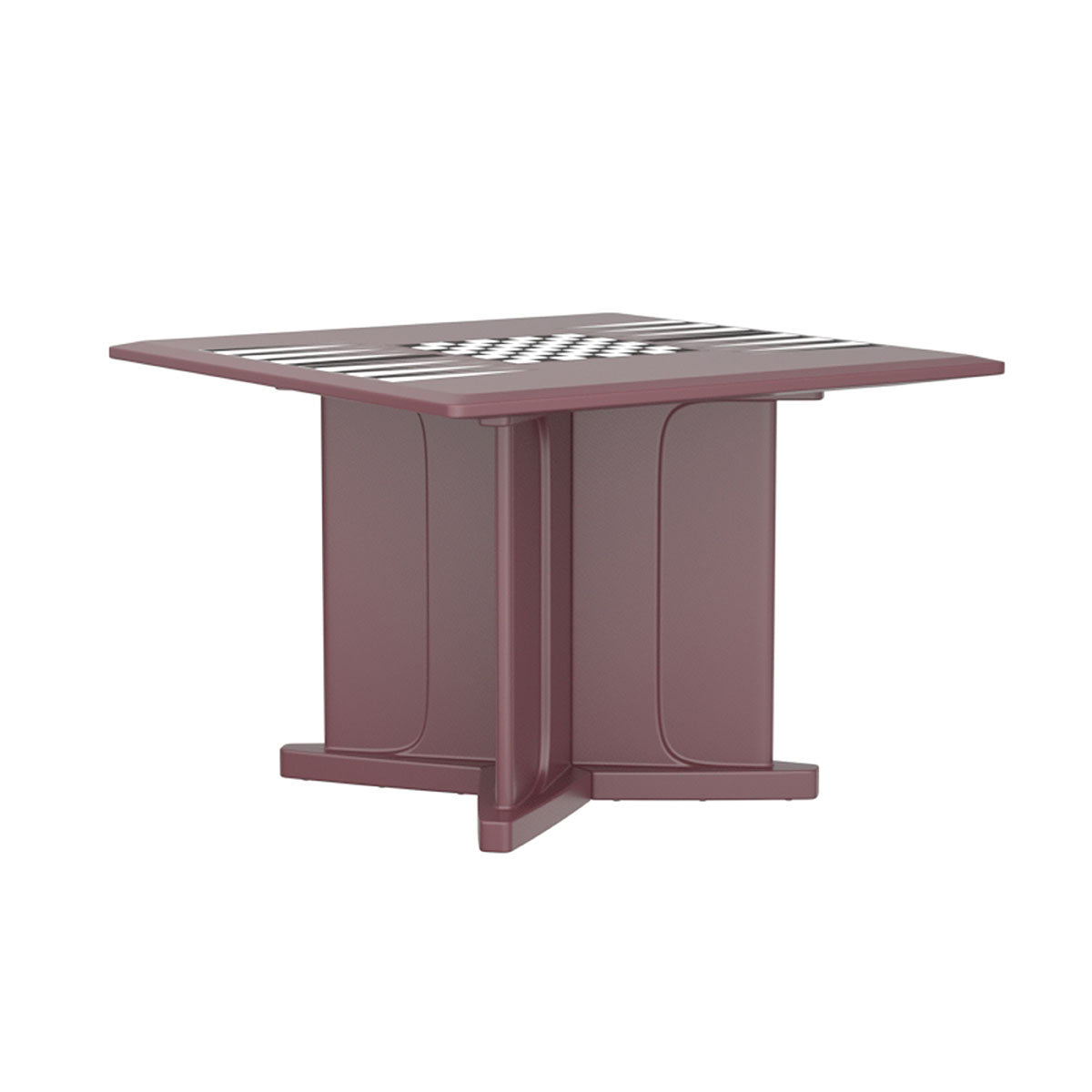 Endurance Table 42" Square X-Base Flame Retardant Game Top, Burgundy