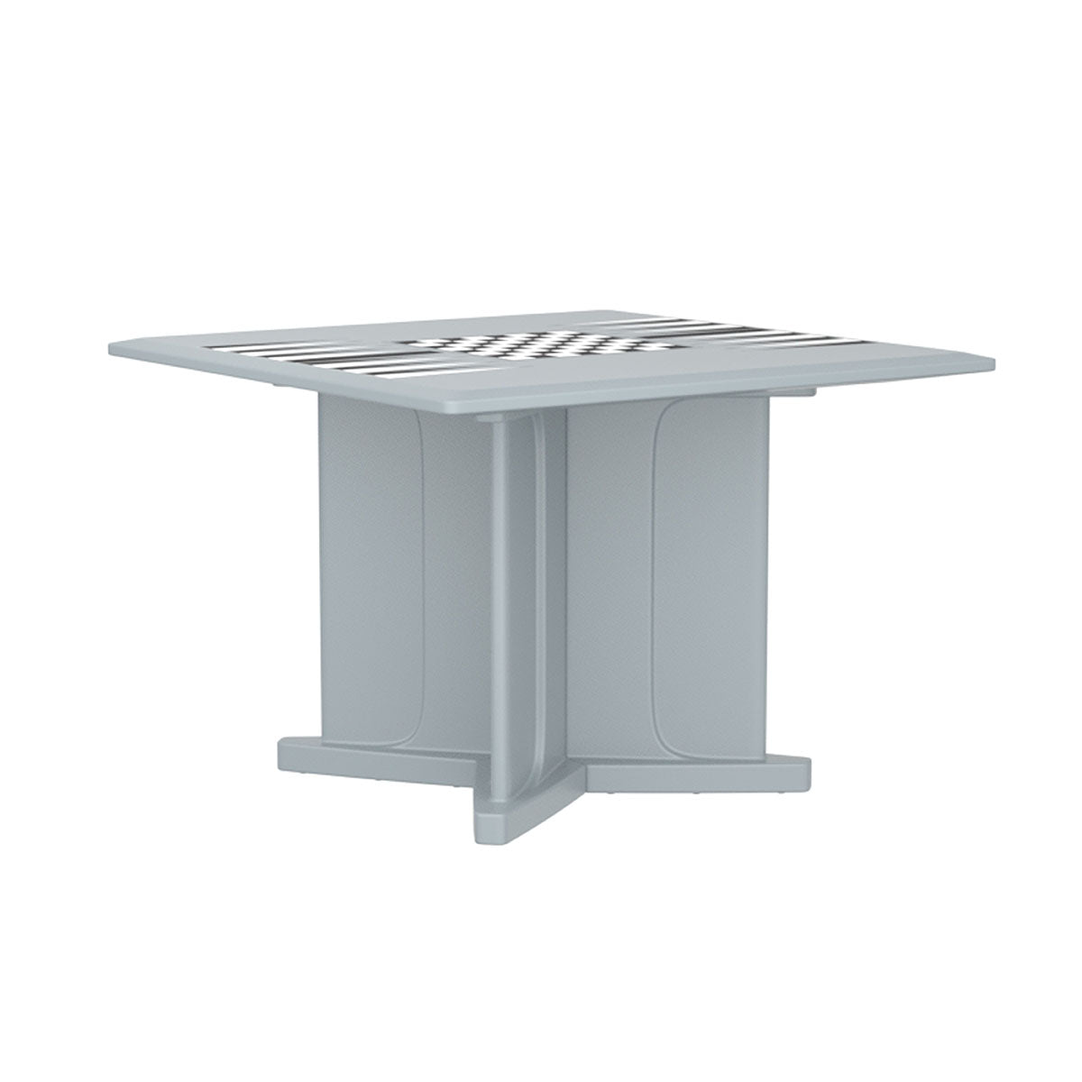 Endurance Table 42" Square X-Base Flame Retardant Game Top, Gray
