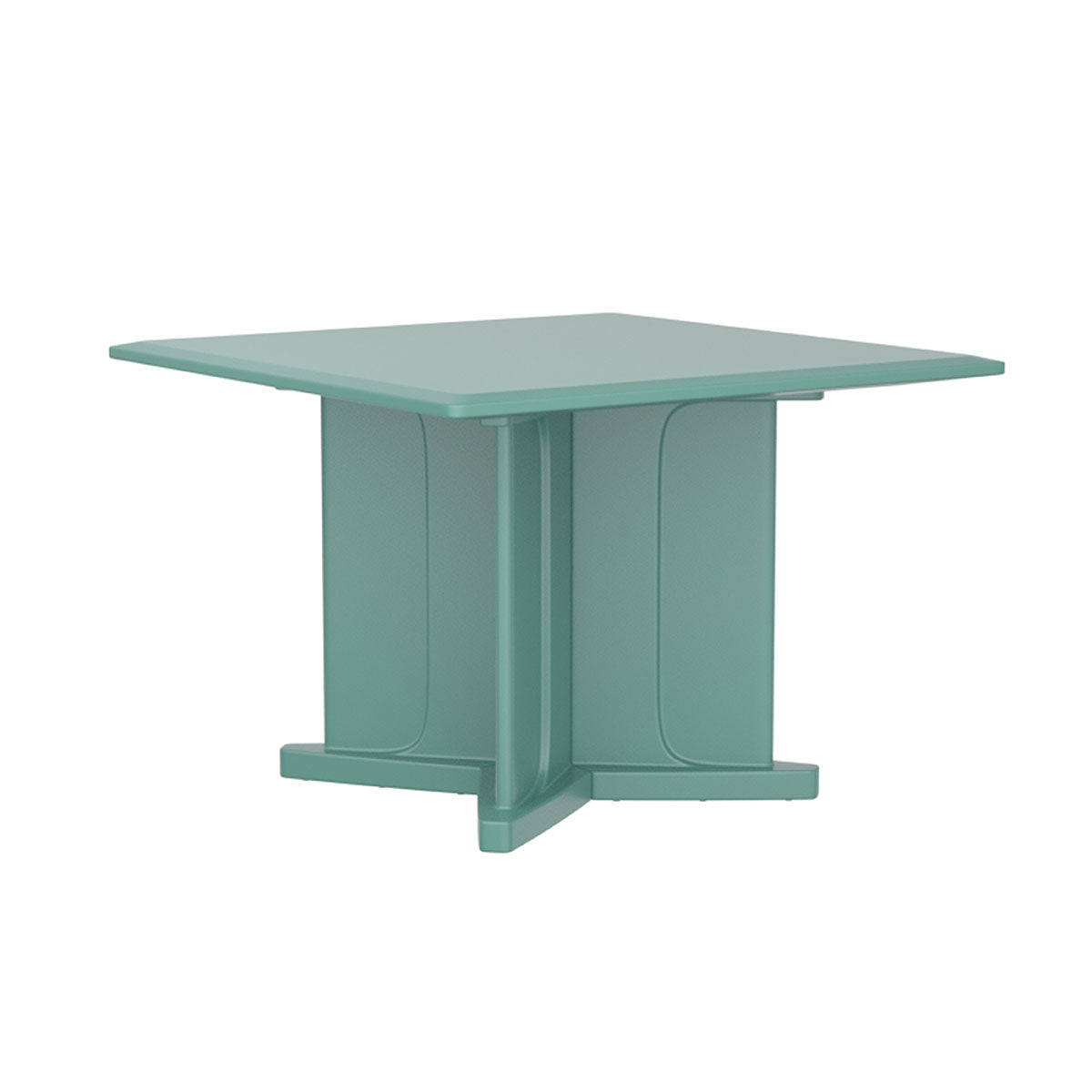 Endurance Table 42" Square X-Base Flame Retardant, Aqua