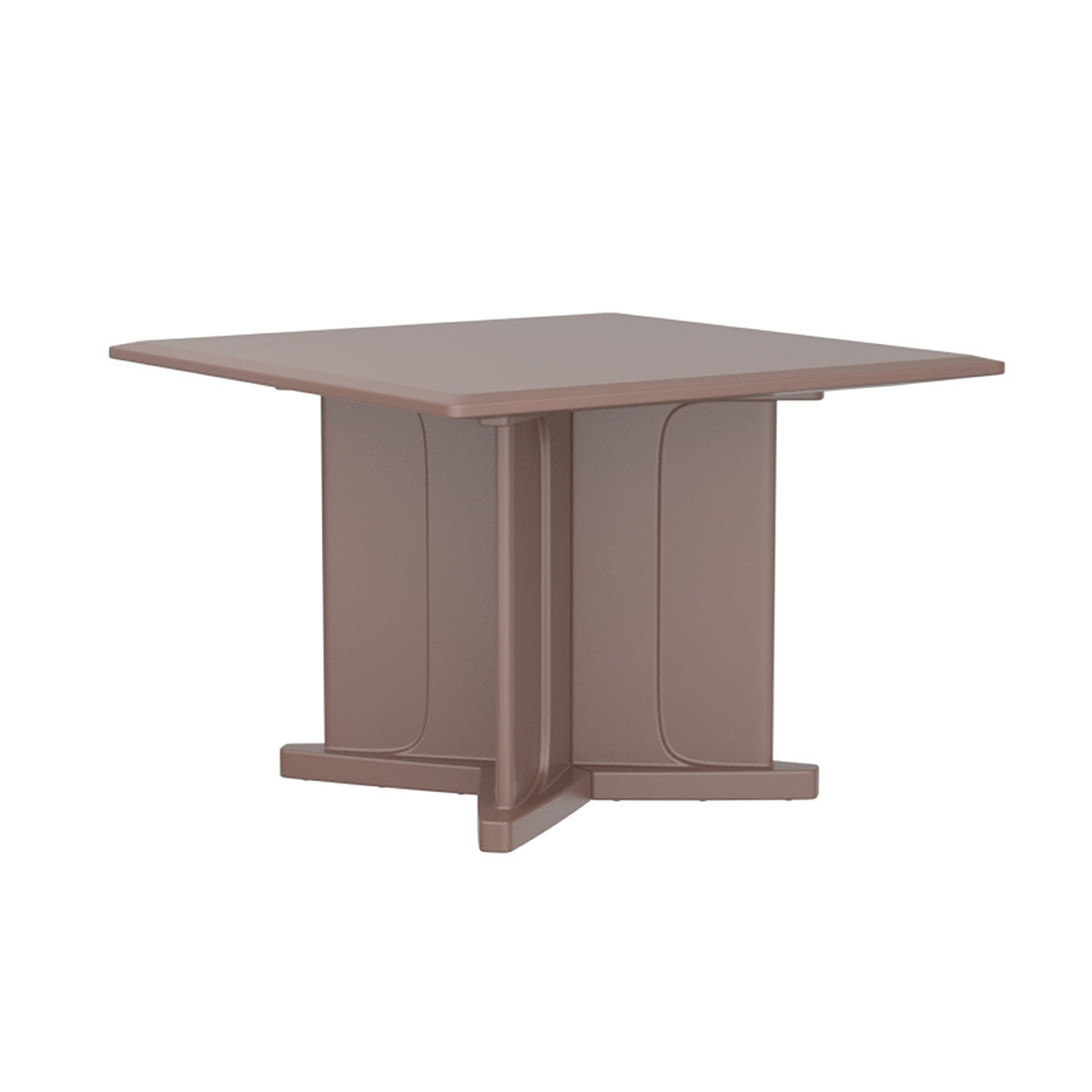 Endurance Table 42" Square X-Base Flame Retardant, Brown