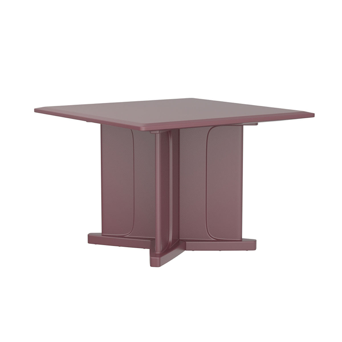 Endurance Table 42" Square X-Base Flame Retardant, Burgundy