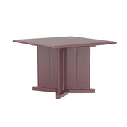 Endurance Table 42" Square X-Base Flame Retardant, Burgundy