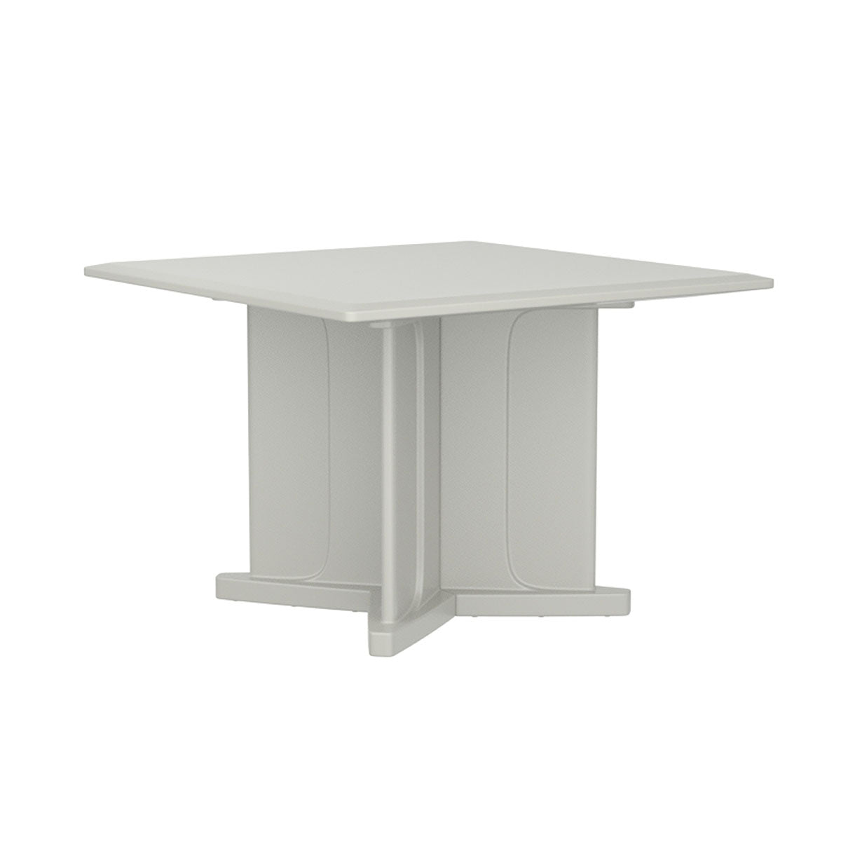 Endurance Table 42" Square X-Base Flame Retardant, Stone Gray