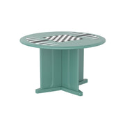 Endurance Table 48" Round X-Base Flame Retardant Game Top, Aqua