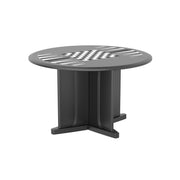 Endurance Table 48" Round X-Base Flame Retardant Game Top, Black