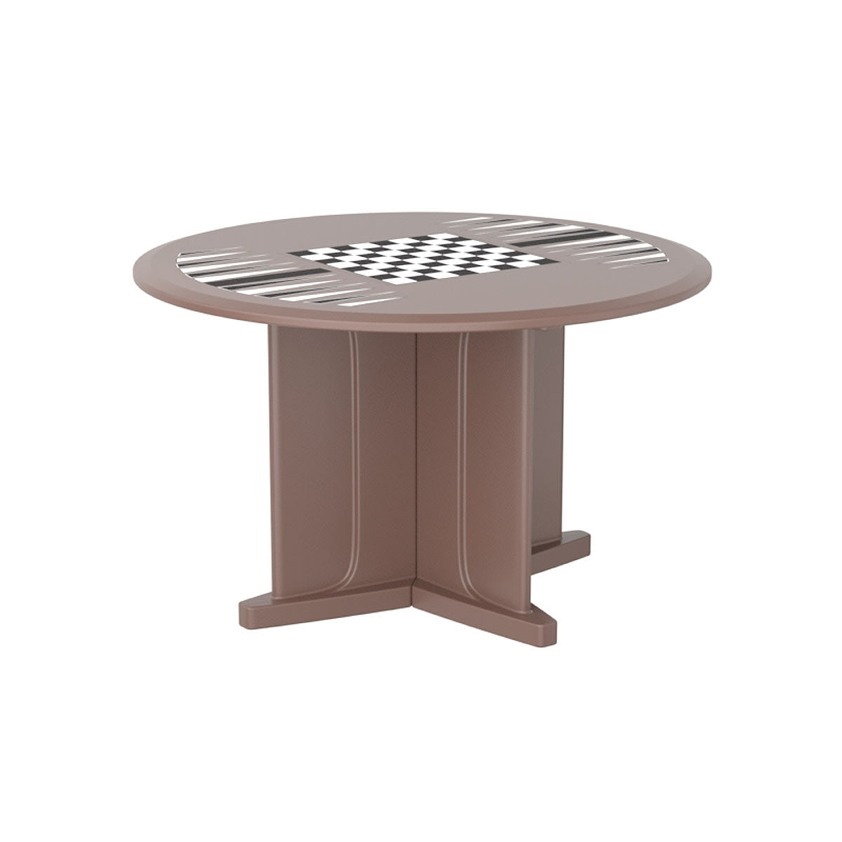 Endurance Table 48" Round X-Base Flame Retardant Game Top, Brown