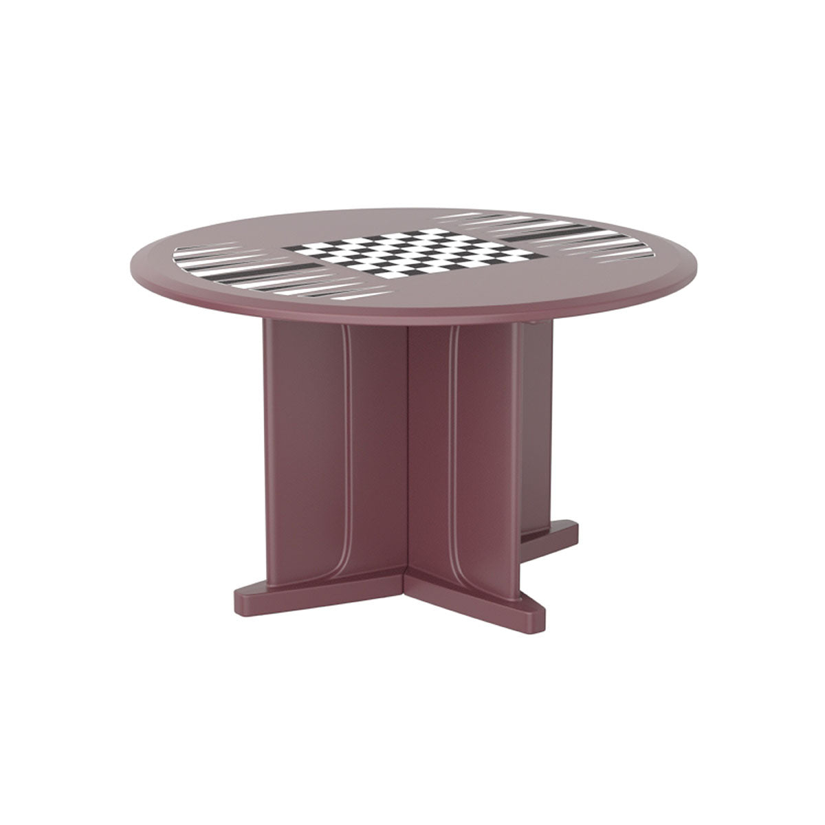 Endurance Table 48" Round X-Base Flame Retardant Game Top, Burgundy
