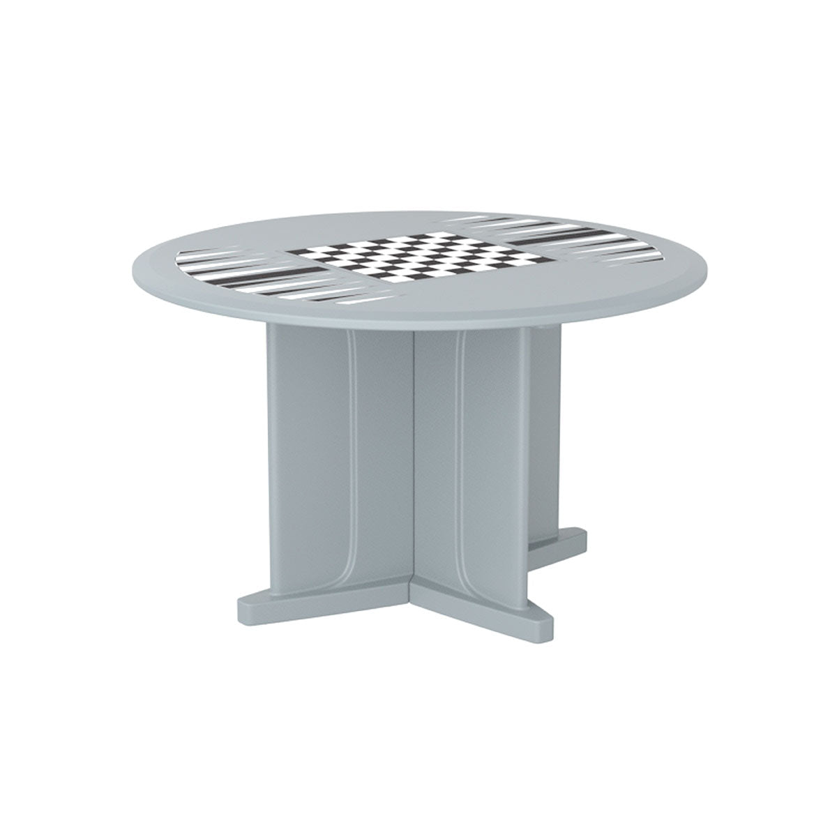 Endurance Table 48" Round X-Base Flame Retardant Game Top, Gray