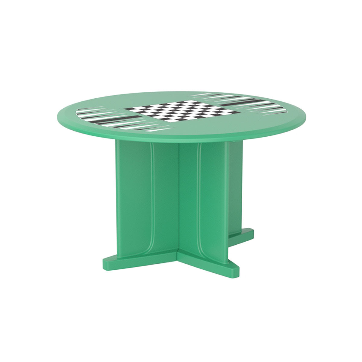 Endurance Table 48" Round X-Base Flame Retardant Game Top, Green