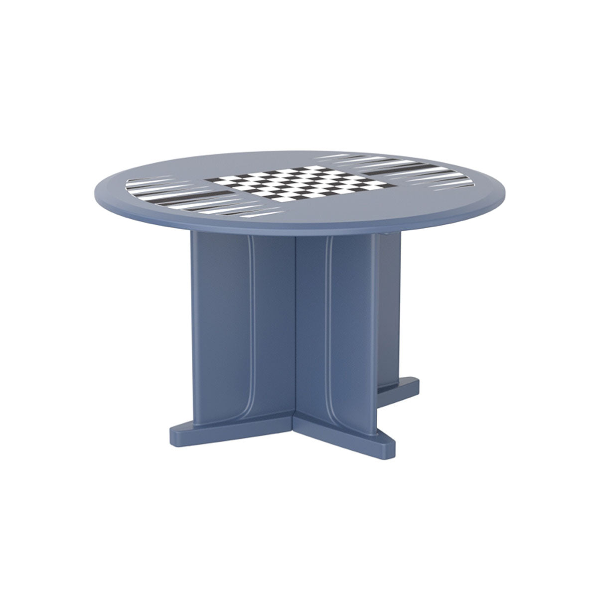 Endurance Table 48" Round X-Base Flame Retardant Game Top, Midnight Blue