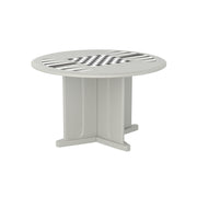 Endurance Table 48" Round X-Base Flame Retardant Game Top, Stone Gray