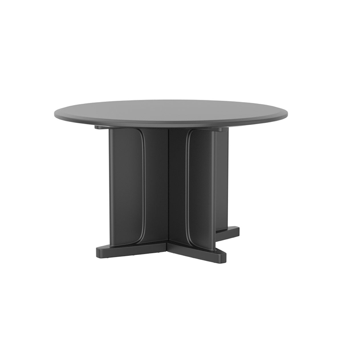 Endurance Table 48" Round X-Base Flame Retardant, Black