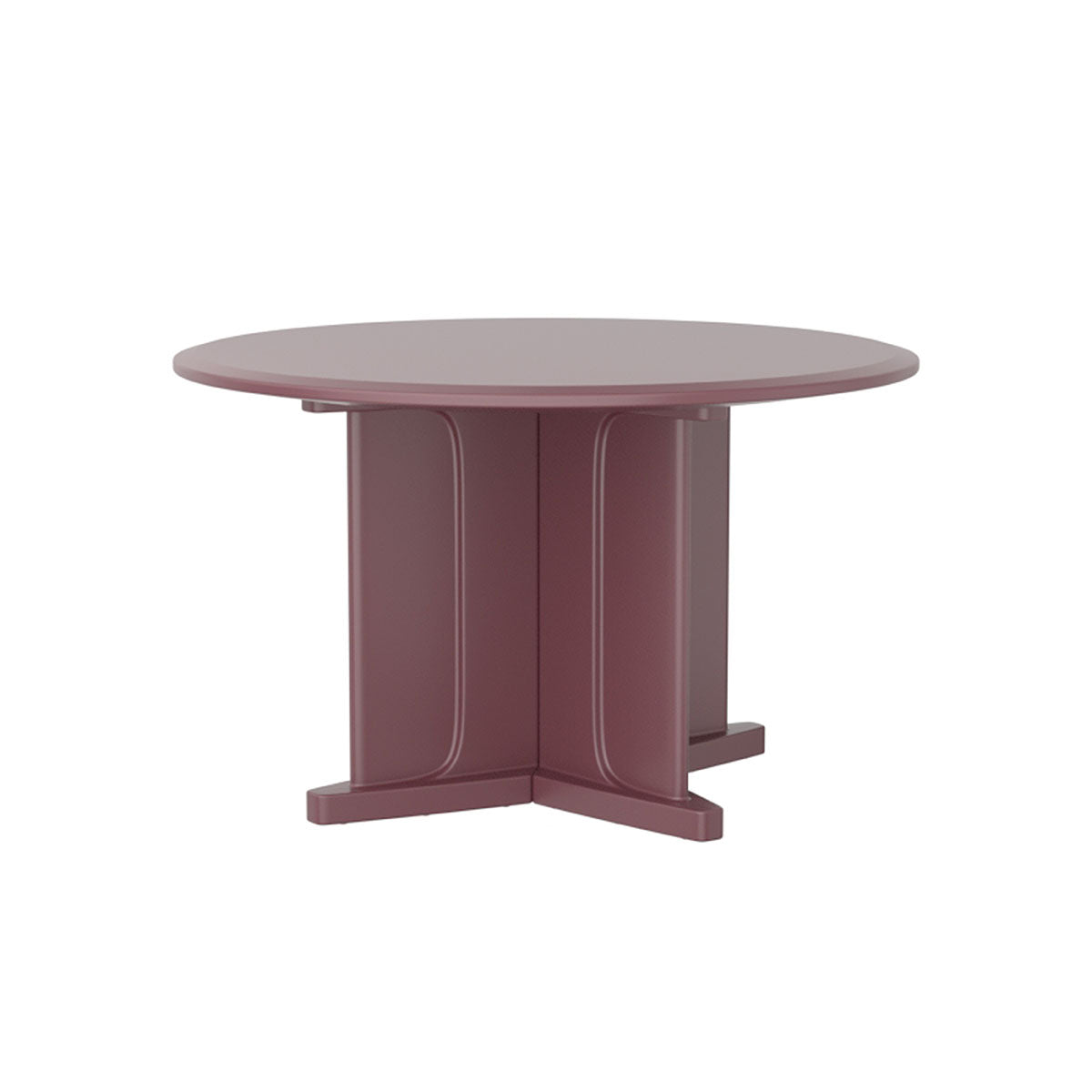 Endurance Table 48" Round X-Base Flame Retardant, Burgundy