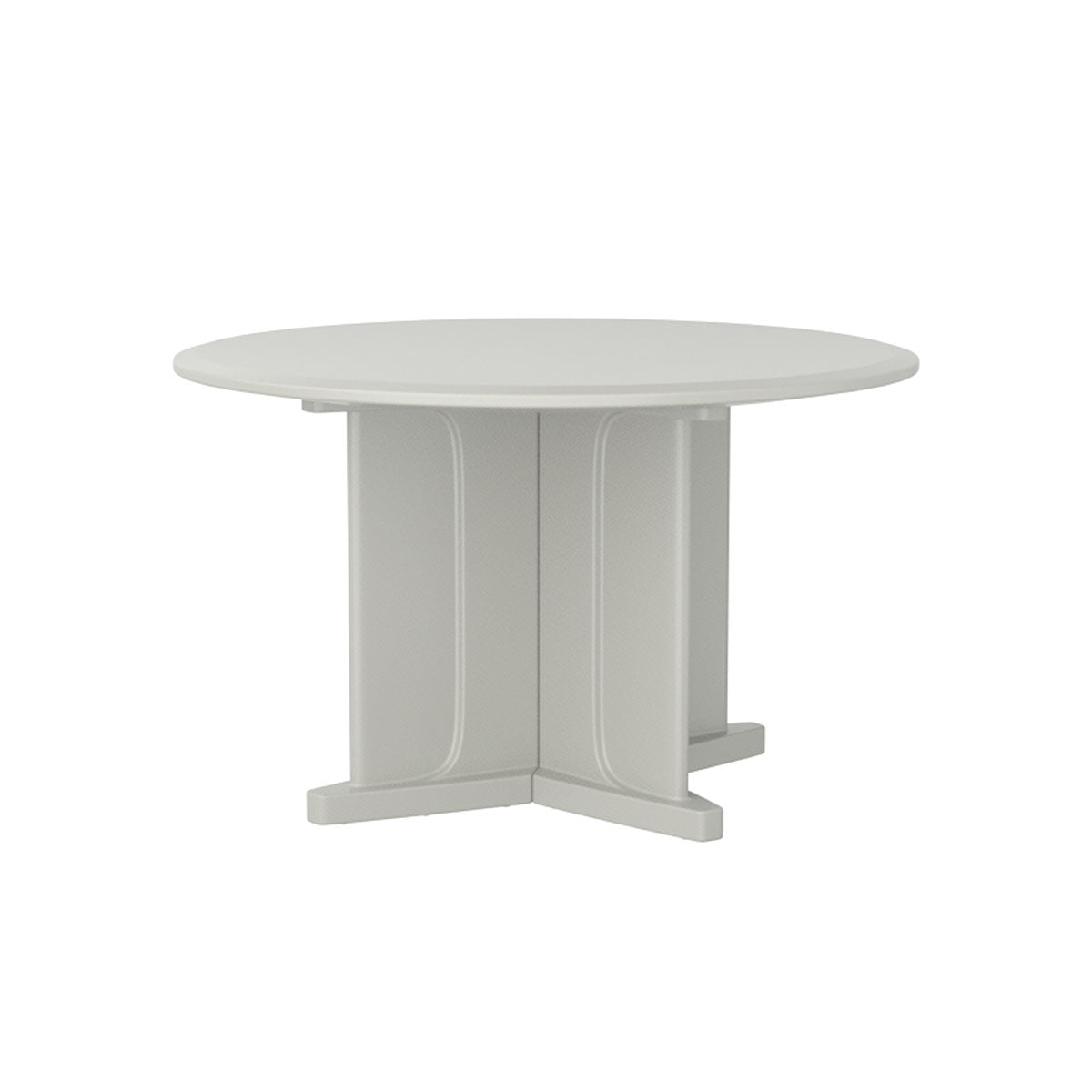 Endurance Table 48" Round X-Base Flame Retardant, Stone Gray