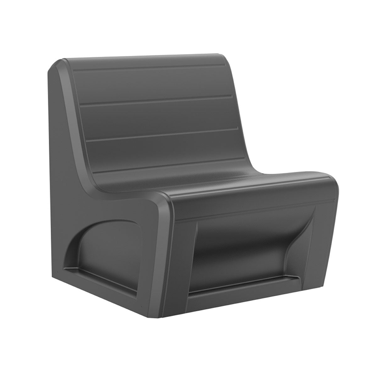 Sabre Chair Floor Mount, Gangable with Access Door, Black
