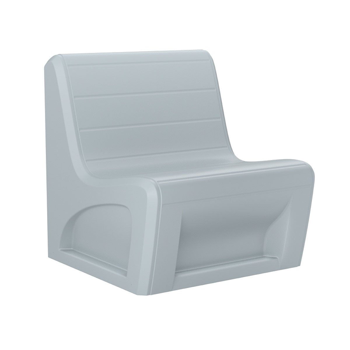 Sabre Chair Floor Mount, Gangable with Access Door, Gray