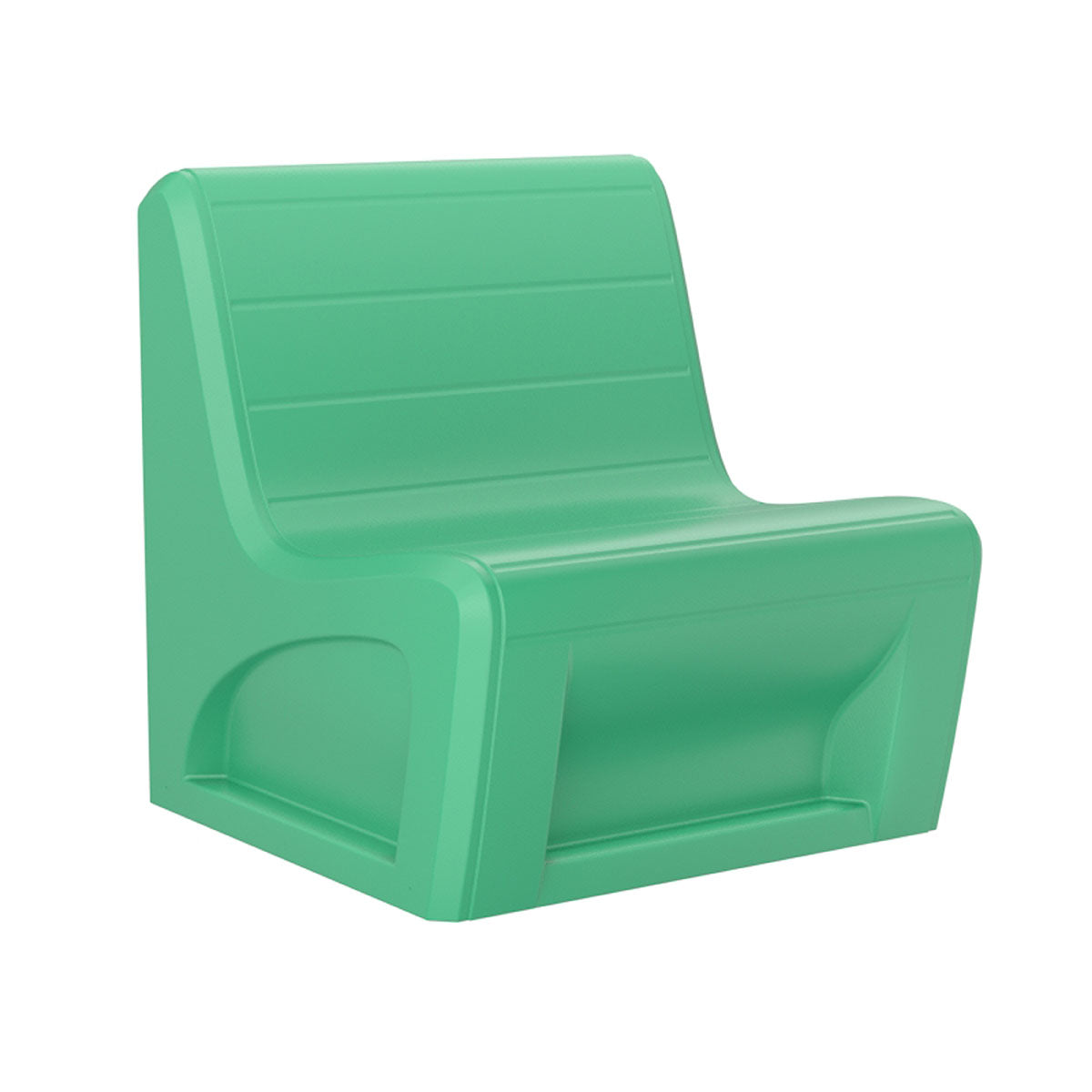 Sabre Chair Floor Mount, Gangable with Access Door, Green