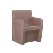 Sentinel Arm Chair-Floor Mount, Gangable, Brown