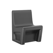 Sentinel Armless Chair-Floor Mount with Ballast Door, Gangable, Black