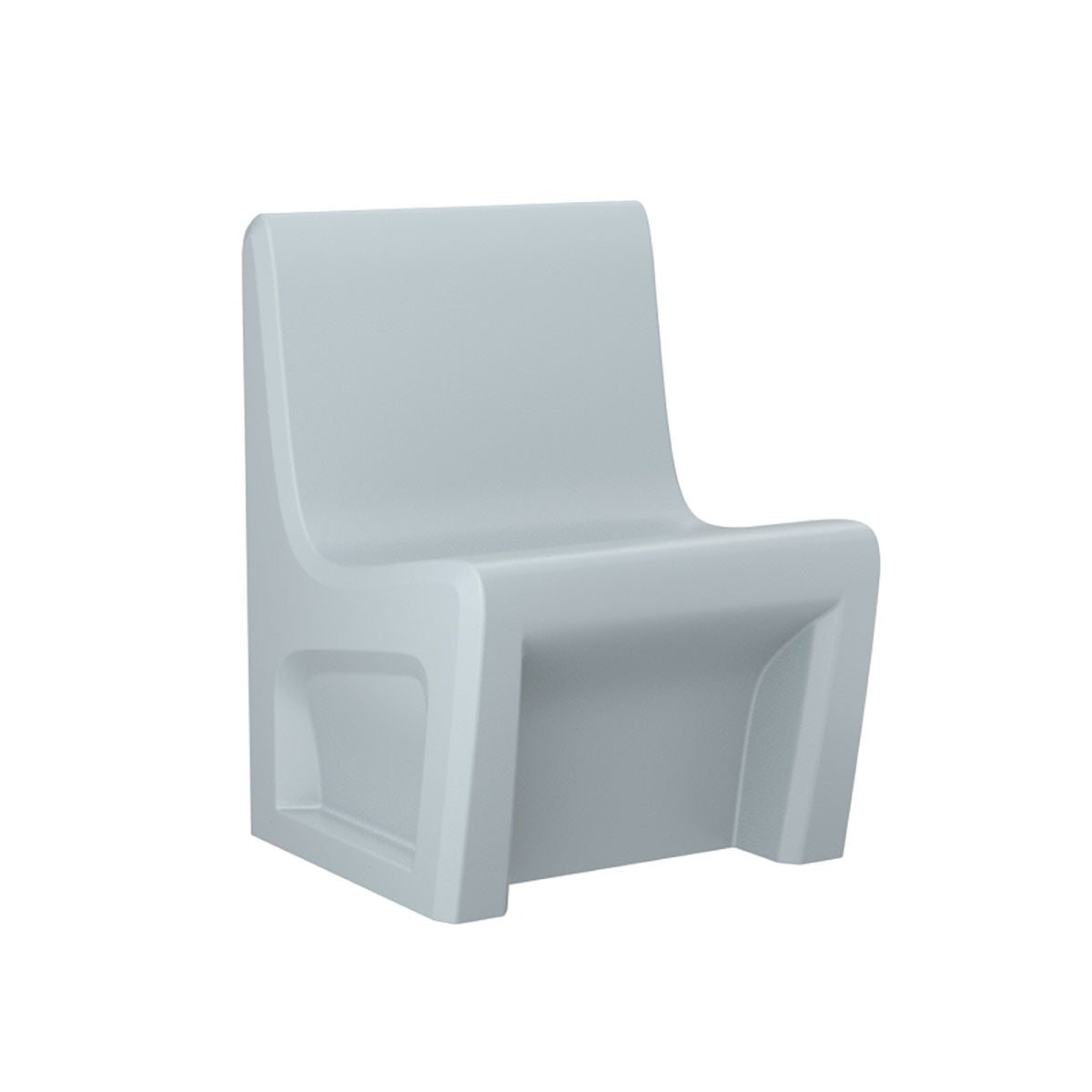 Sentinel Armless Chair-Floor Mount with Ballast Door, Gangable, Gray