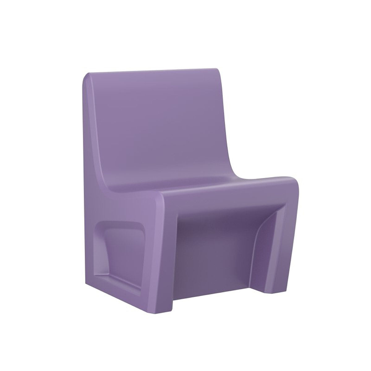 Sentinel Armless Chair-Floor Mount with Ballast Door, Gangable, Indigo