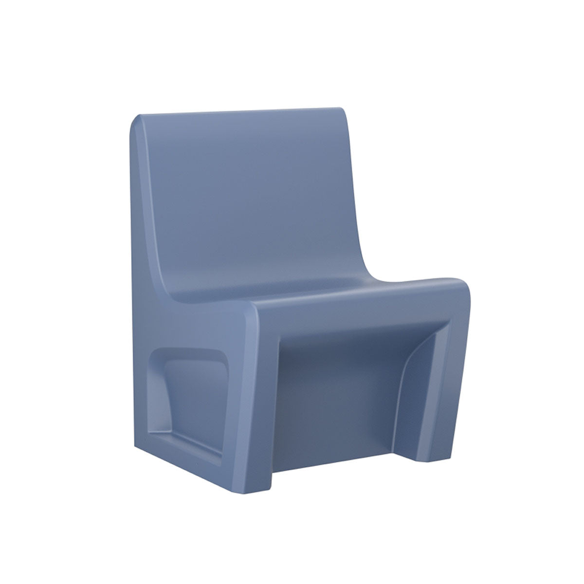 Sentinel Armless Chair-Floor Mount, Gangable, Midnight Blue
