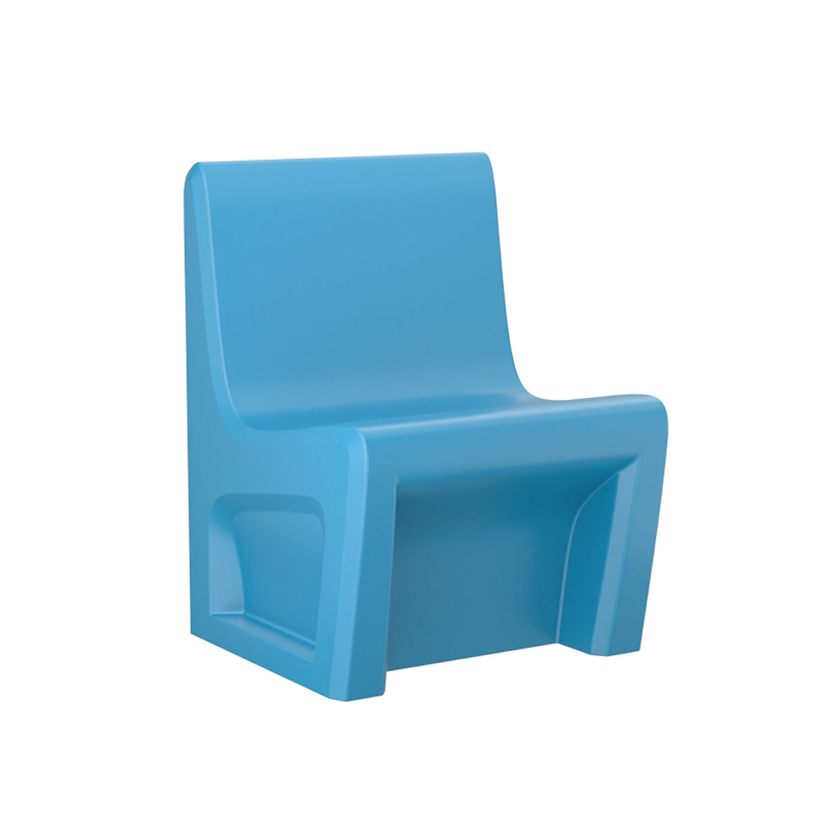 Sentinel Armless Chair-Floor Mount, Gangable, Slate Blue