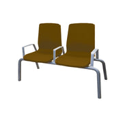 Structured Seating, 2 Seats, Arms/Dividers, Bolt Down, Brown