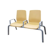 Structured Seating, 2 Seats, Arms/Dividers, Floor Glides, Sand