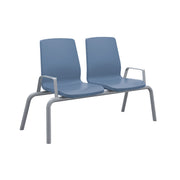 Structured Seating, 2 Seats, With Arms, Bolt Down, Midnight Blue