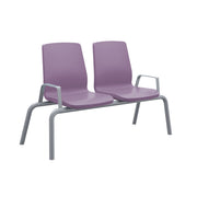 Structured Seating, 2 Seats, With Arms, Floor Glides, Indigo