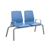 Structured Seating, 2 Seats, With Arms, Floor Glides, Slate Blue