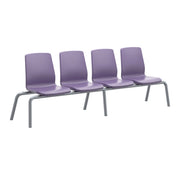 Structured Seating, 4 Seats, No Arms, Floor Glides, Indigo