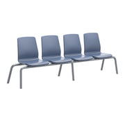 Structured Seating, 4 Seats, No Arms, Floor Glides, Midnight Blue