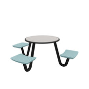 ADA Anchor Table, J-Leg, 3 Tide Seats, Round, 42"