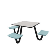 ADA Anchor Table, J-Leg, 3 Tide Seats, Square, 42" x 42"