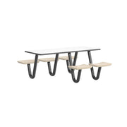 ADA Anchor Table, J-Leg, 5 Canvas, Rectangle, 30" x 72"