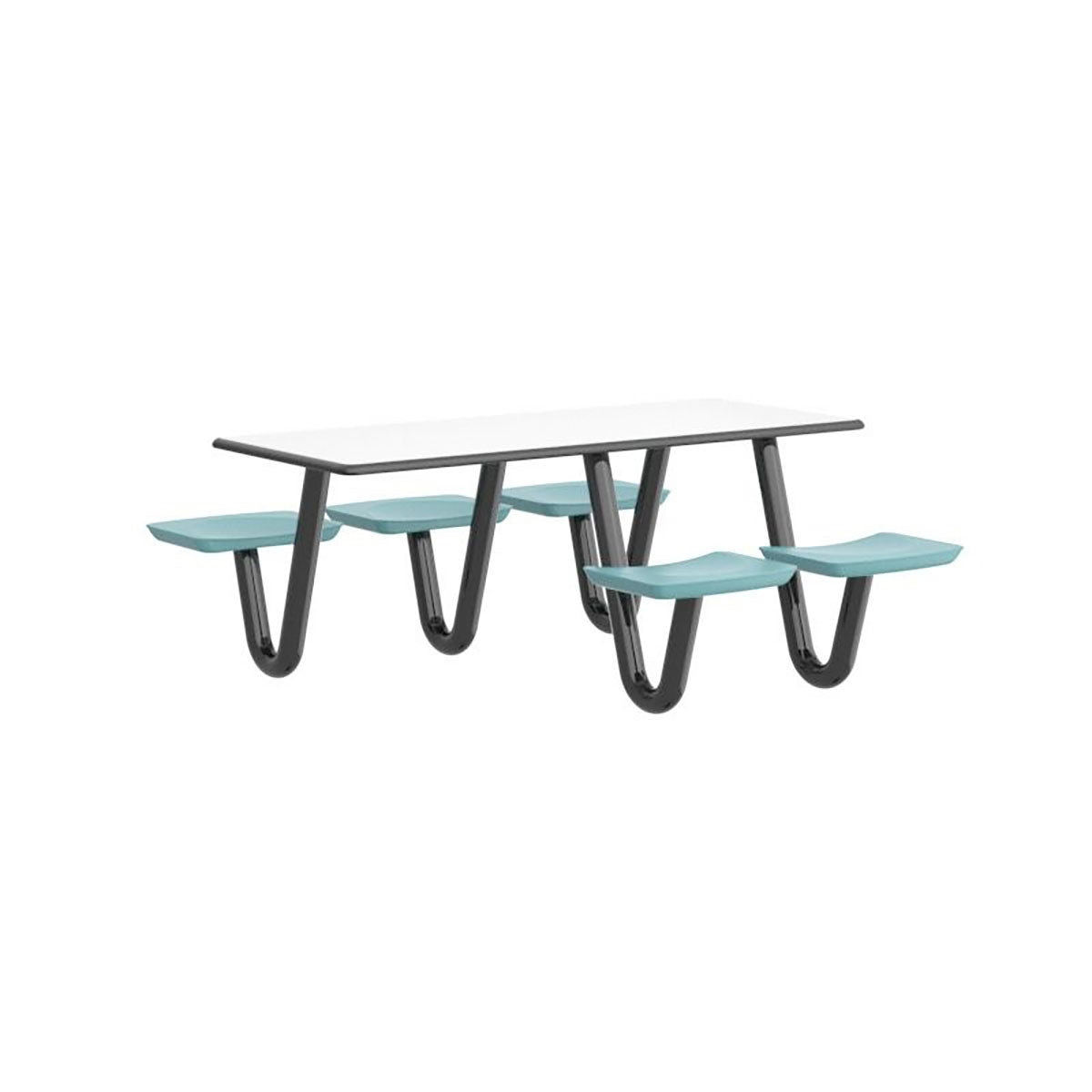 ADA Anchor Table, J-Leg, 5 Tide Seats, Rectangle, 30" x 72"