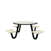 Anchor Table, J-Leg, 4 Canvas Seats, Round, 42"